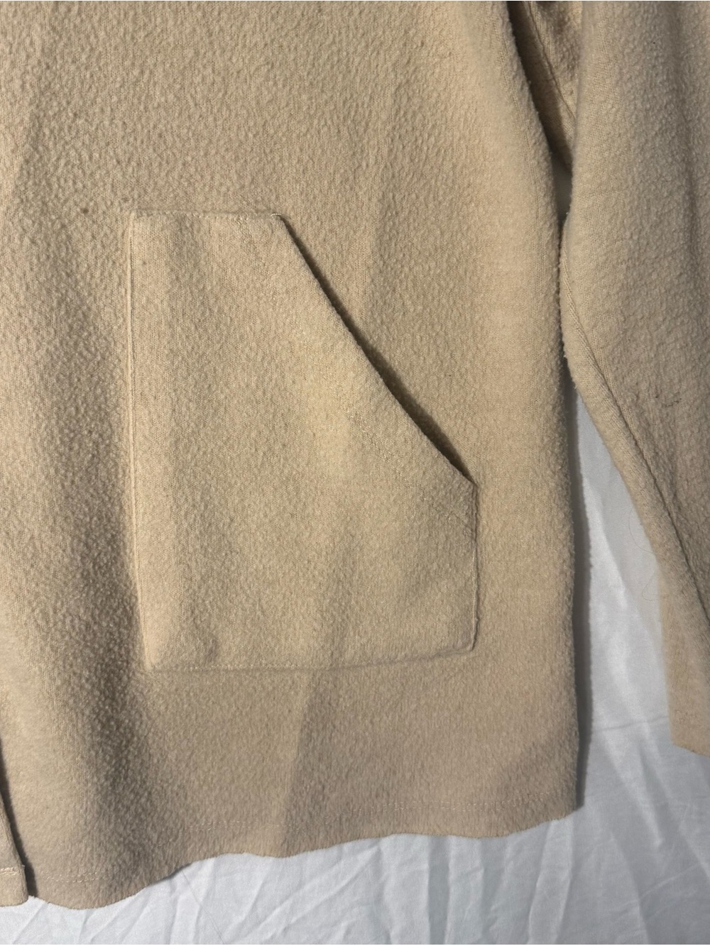 Beige Button-Front Knit Shacket - Picture 4 of 4